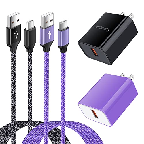 Android Phone Fast Charger,Quick Charge 3.0 USB Type C Charger Fast Charging for Samsung Galaxy A13/A03S/A53/A04S/Z Fold4/Z Flip4/A23/A33/A53/A73/S22 Ultra/S21/S20 Plus,Charger Block+USB C Cable 6FT