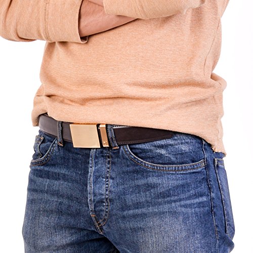 Image of Mission Belt Men's Leather Ratchet Belt, 40mm Metal Collection