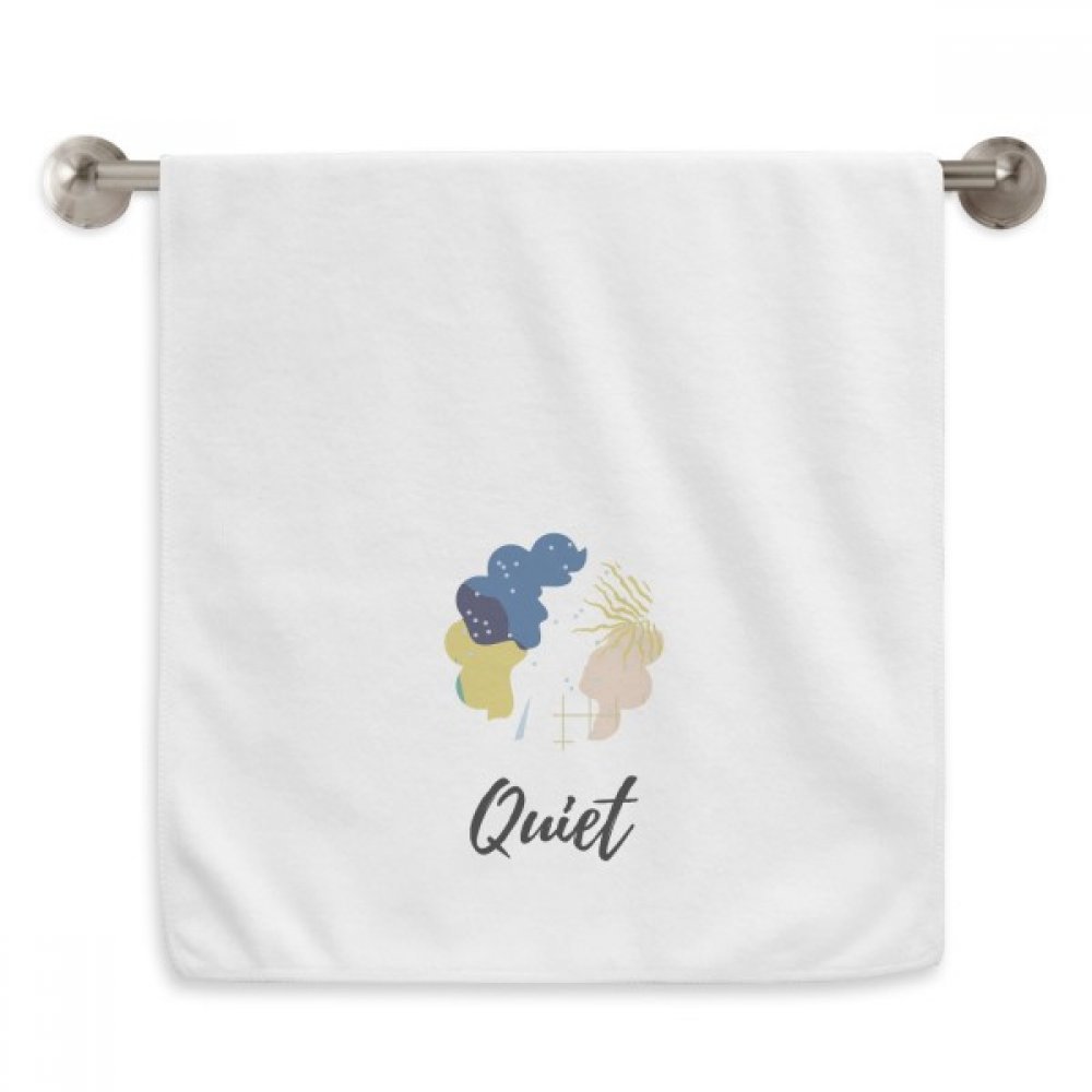 Serviettes moelleuses blanc art bleu diadème en coton haut de gamme style minimaliste chic