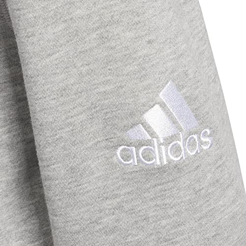 Adidas Fleece Hoodie S Medium Grey Heather-White3
