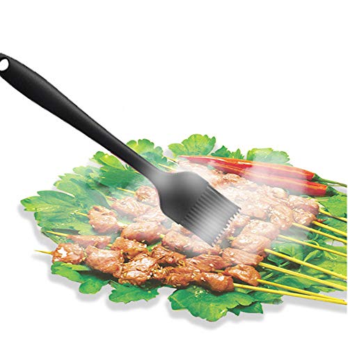 Set spatole in silicone - Spatola in gomma nera antiaderente 6 pezzi con anima in acciaio inossidabile - Set di utensili da cucina per spatole resistenti al calore per cottura - immagine 5