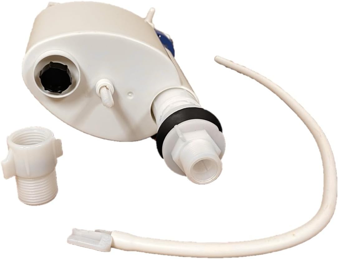 LowBoy Toilet Fill Valve Replacement, Water Level Adjustment from 4 inches to 9 inches Deep, with Filtered Adapter