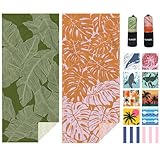 Eunzel 2 Pack Microfiber Beach Towel, Quick Dry Travel Towel Large Sand Free Towel...