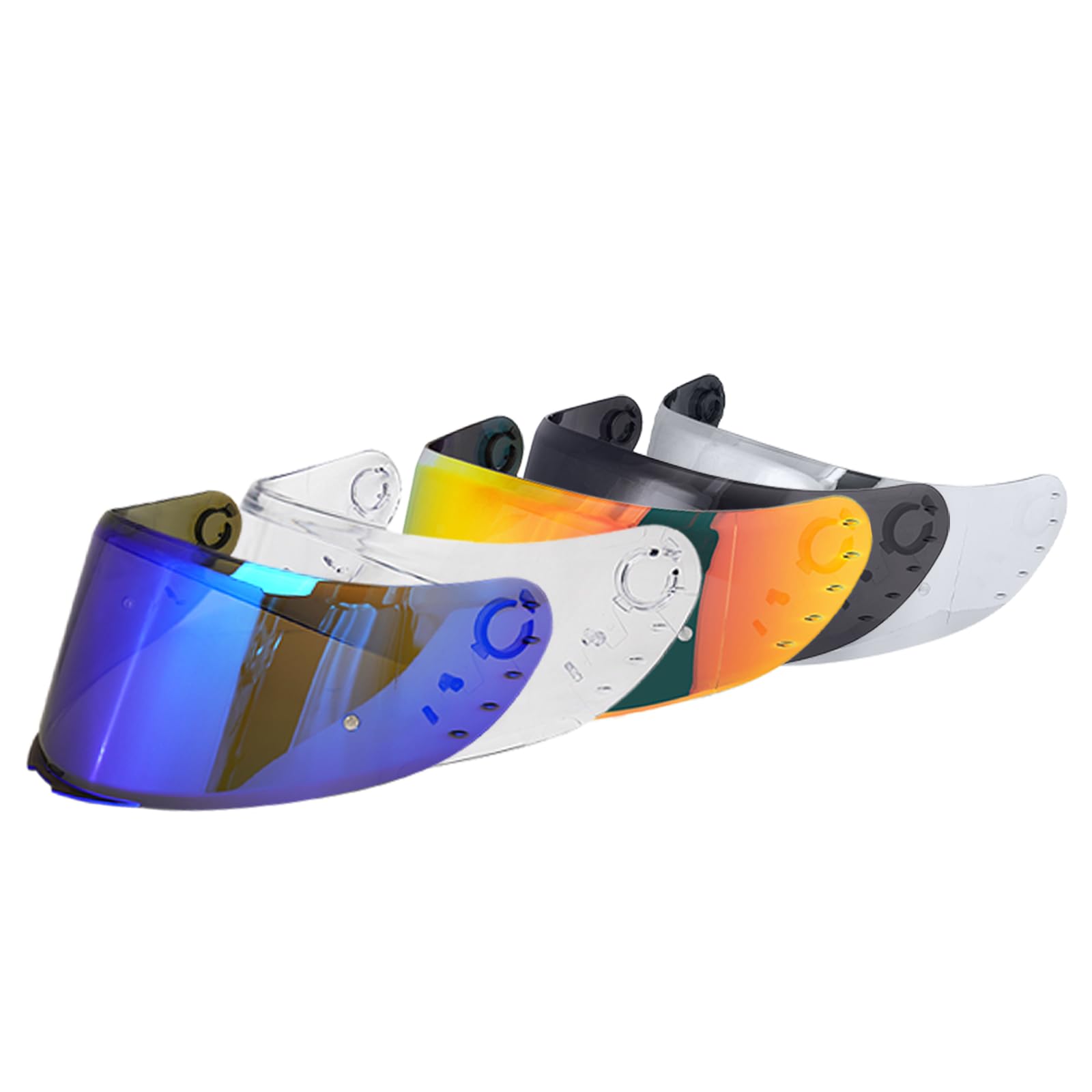 Visiera Casco,Protezione per Il Vento del Motociclo,Casco Parabrezza Moto Visiera a Lente Integrale per MT V-14 Rapide Targo Blade 2 (Blu cromo)