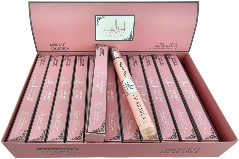 1 pcs Arabic Perfume Collection 35ml Spray | Yara, Amearat, Qahwa, Khamrah, Amethyst, Sublime Long-Lasting Fragrance for Men & Women (Amearat Pink)