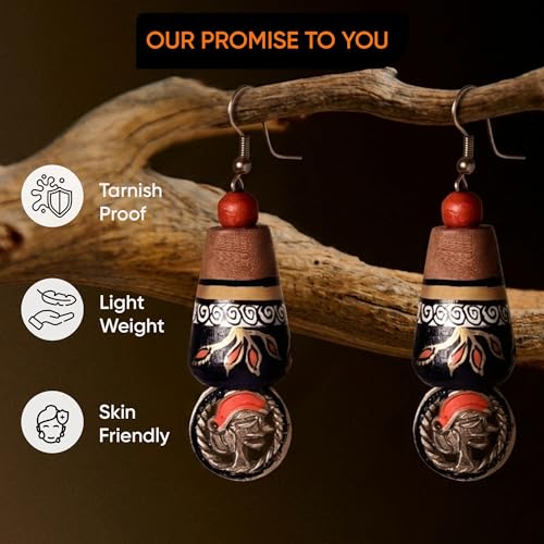 Image of Handcrafted Bohemian & Ethnic Earrings Collection for Women - Artistic, Nature-Inspired Statement Designs in Studs, Drops & Chandeliers