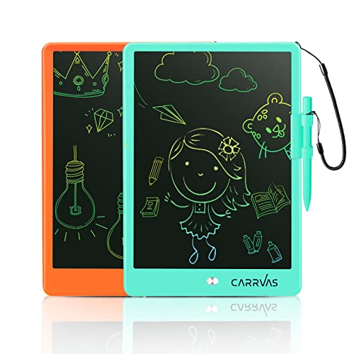 Carrvas Lcd Writing Tablet 2 Pack 10 Inch Colorful Drawing Pad Reusable Electronic Doodle Board Toy Gifts For 3 4 5 6 7 8 Years Toddler Boys Girls (Double Battery) #TOP4