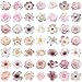 50PCS Transparent Sakura Stickers Pack,Aesthetic Pink Flower Decor for Laptop Gifts for Kids Teens Adults Waterproof Vinyl PET Oriental Cherry Stickers for Notebook Phone Bike Party Favors (Pink)