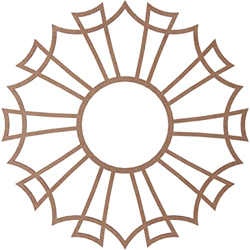 Image of Ekena Millwork 20 inchOD x 7 inchID x 3 /8 inchT Augustus Wood Fretwork Pierced Ceiling Medallion, Wood (Paint Grade)