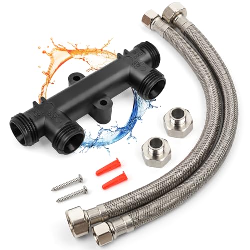 TESSTOR WP596816 Replacement Sensor Valve Kit, 4.5 Inch Sensor Valve, 2 x 12 Inch Supply Lines, 367010 595926 Instant Hot Water Recirculating Pump System