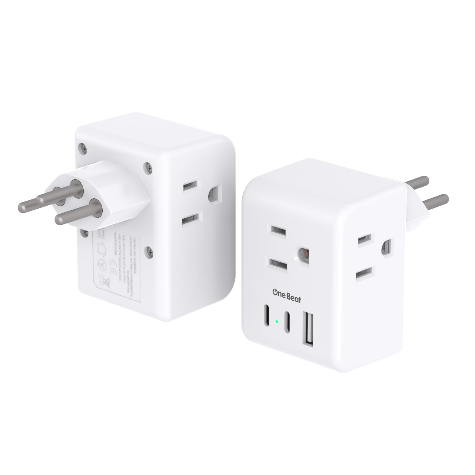 2 Pack Switzerland Travel Plug Adapter, Swiss Outlet Adapter with 3 Outlets 3 USB Charging Ports(2 USB C), Type J Power Adapter, Travel Essentials US