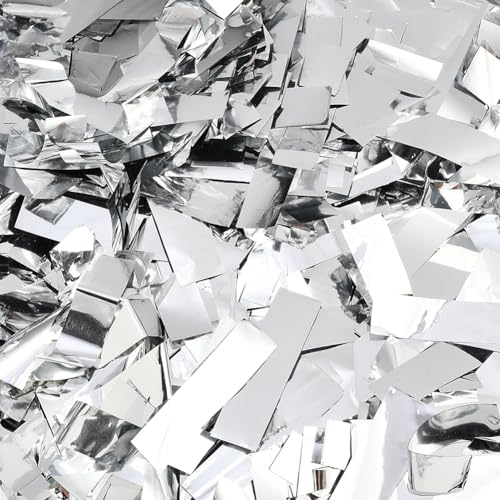 Coriandoli nozze d'argento:coriandoli metallici argentati, luminoso e colorato, leggero, può essere facilmente lanciato in aria, rendendo la tua festa più unica e affascinante