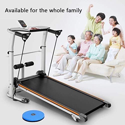 Image of Tredmills for Running Proform Treadmill Treadmills Non-Electric Home Mini Mechanical Small Walking Machine Silent Folding Lengthened Simple Mechanical (Black 100 * 50 * 90cm)