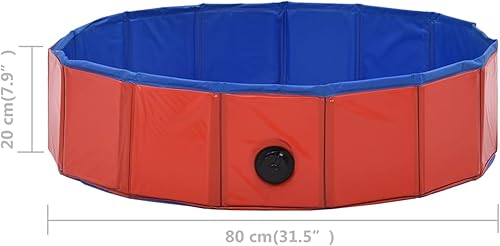 Miniatura 9 de Tidyard Piscina plegable para perros, bañera plegable de PVC para mascotas, portátil, grande, pequeña, para perros y mascotas, para interiores y