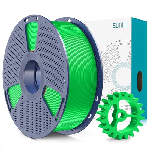Image of SUNLU PLA+2.0 3D Printer Filament, Upgrade PLA+ Filament 1.75mm, Tougher and Stronger, Neatly Wound PLA Plus Filament, Dimensional Accuracy + /-0.02mm, 1KG Spool(2.2lbs), Green