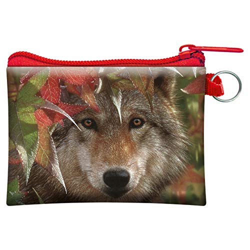 3D Livelife Coin Purse - Autumn Encounter From Deluxebase. Lenticular 3D Wolf Purse. Cash, Coin And Card Holder With Secure Zipper Featuring Artwork Licensed From Renowned Artist Collin Bogle #TOP12