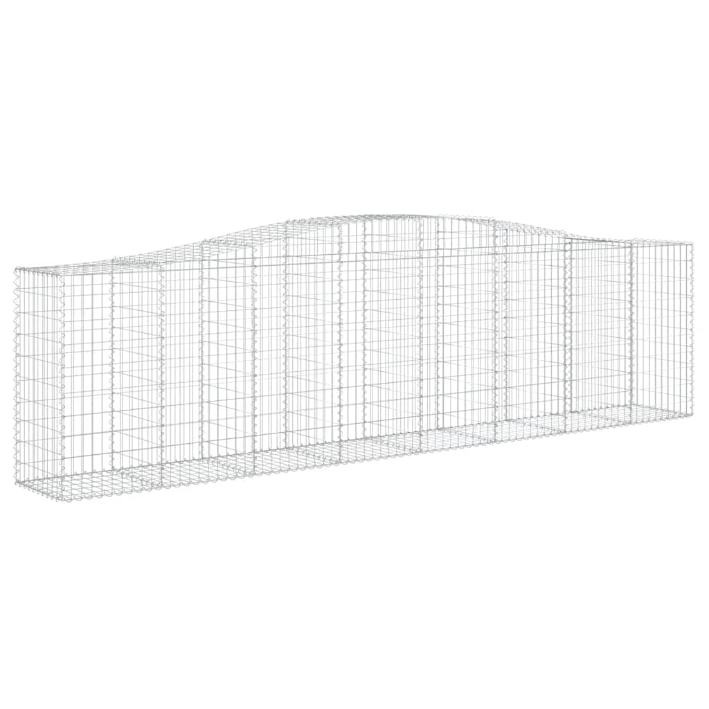 Cesti Gabion Arques 9 pz 400x50x100/120 cm Ferro Zincato | Diametro filo 3,5 mm, ganci rinforzati, barriera giardino decorativo, riempimento rocce o ghiaia
