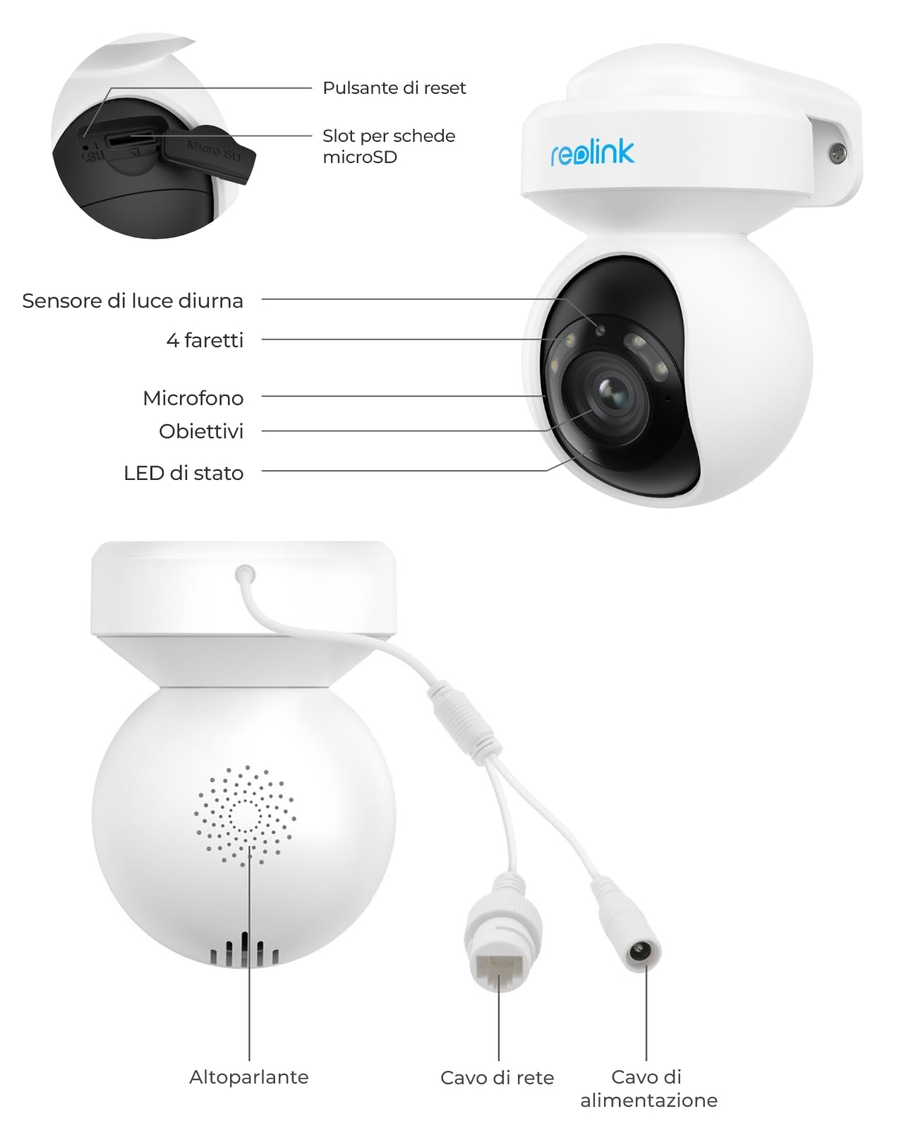 Reolink 4K PTZ Telecamera Wi-Fi Esterno con 3X Zoom Ottico (Ricondizionato)
