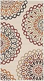 SAFAVIEH Veranda Collection Accent Rug - 2' x 3'7', Creme & Red, Boho Floral Design, Non-Shedding & Easy Care, Indoor/Outdoor & Washable-Ideal for Patio, Backyard, Mudroom (VER092-0313)