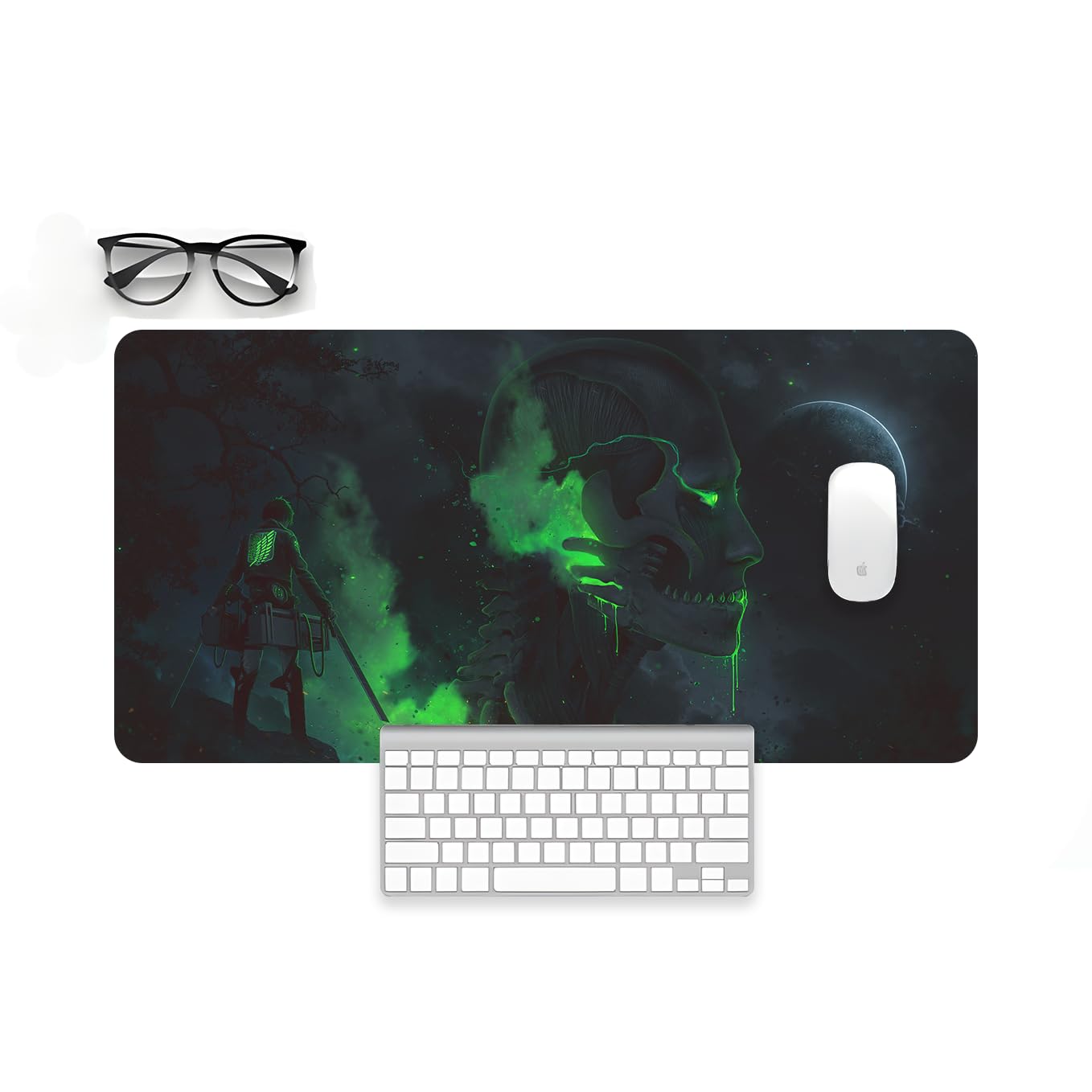 SoulAbiti Attack on Titan Mouse Pad - 23.6 x 11 Inches Desk Pad - Gaming and Workstation Mat for Eren Yeager Fans - Non-Slip Rubber Base - Smooth Surface for Precise Control (B0C9Y8TB9P) Amazon Price History, Amazon Price Tracker