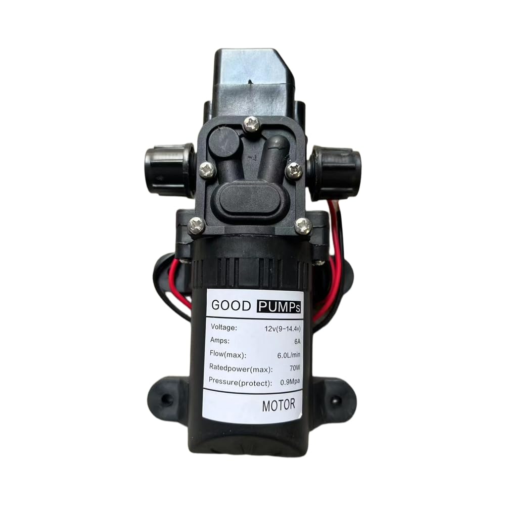 Jnchdghwa As Shown Auto Diaphragm Water Pump 1Pcs High Pressure 12V 6L/Min 0.9Mpa With Self-Priming Feature Functionality