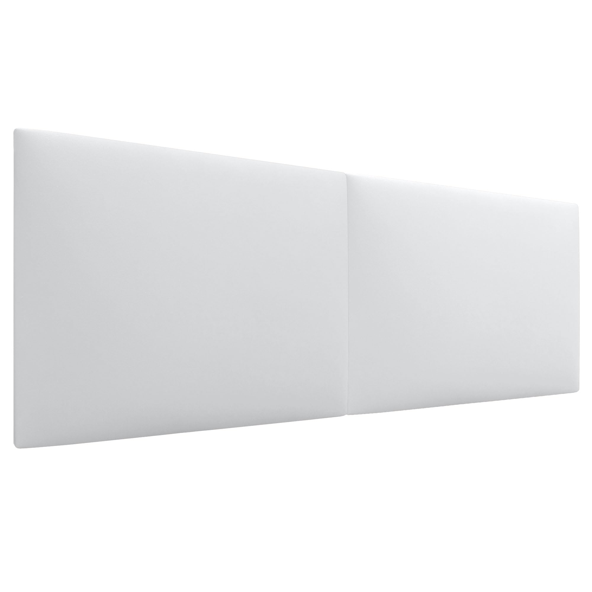 DHOME Testiera Imbottita Liscia in Similpelle Altezza 70CM Spessore 4cm e 8cm per Parete Acustica Testate Letto Pannello Fonoassorbente Camera da Letto (Blanco, 180cm Dual, Spessore 8cm)