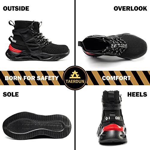 Image of Steel Toe Work Boots for Men Slip on Chelsea Boot with Kevlar Anti-Puncture Sole, ASTM F 2412-24, Men's Industrial & Construction Shoes, Non-Slip Safety Shoes