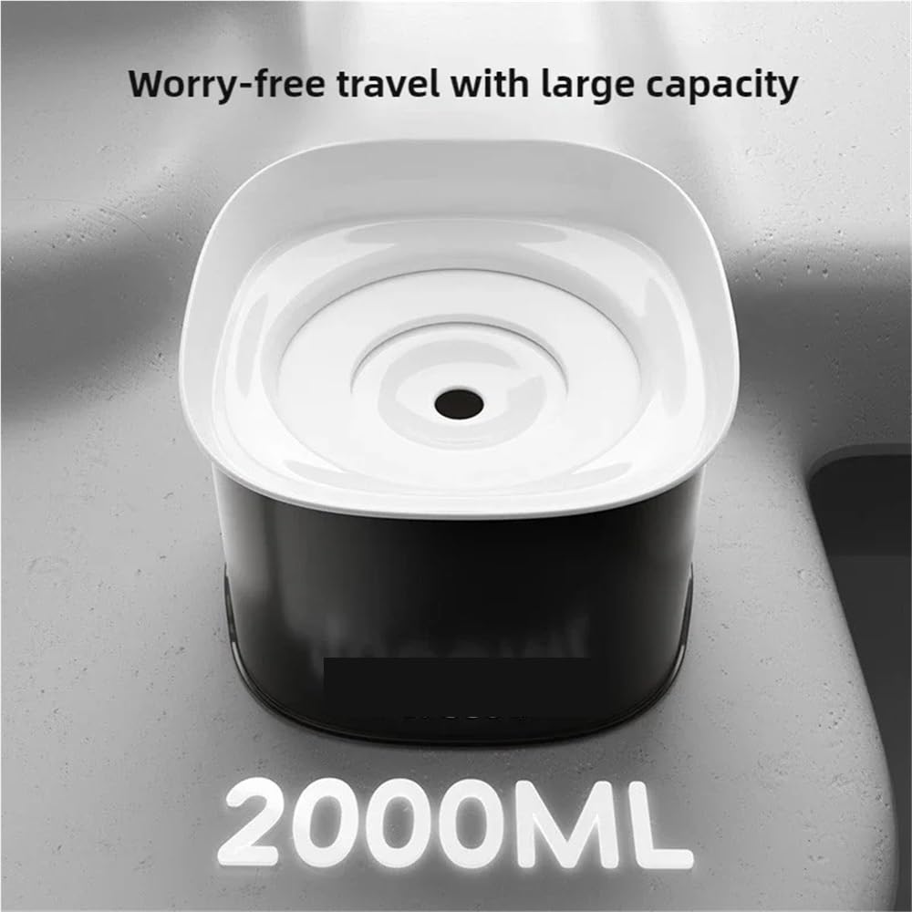 Multifunktionaler auslaufsicherer Wassernapf for Hunde und Katzen, Wassernapf for Haustiere im Auto, spritzwassergeschützt, auslaufsicher, erstickungssicher, schwimmendes Design, for den Innen- und Au