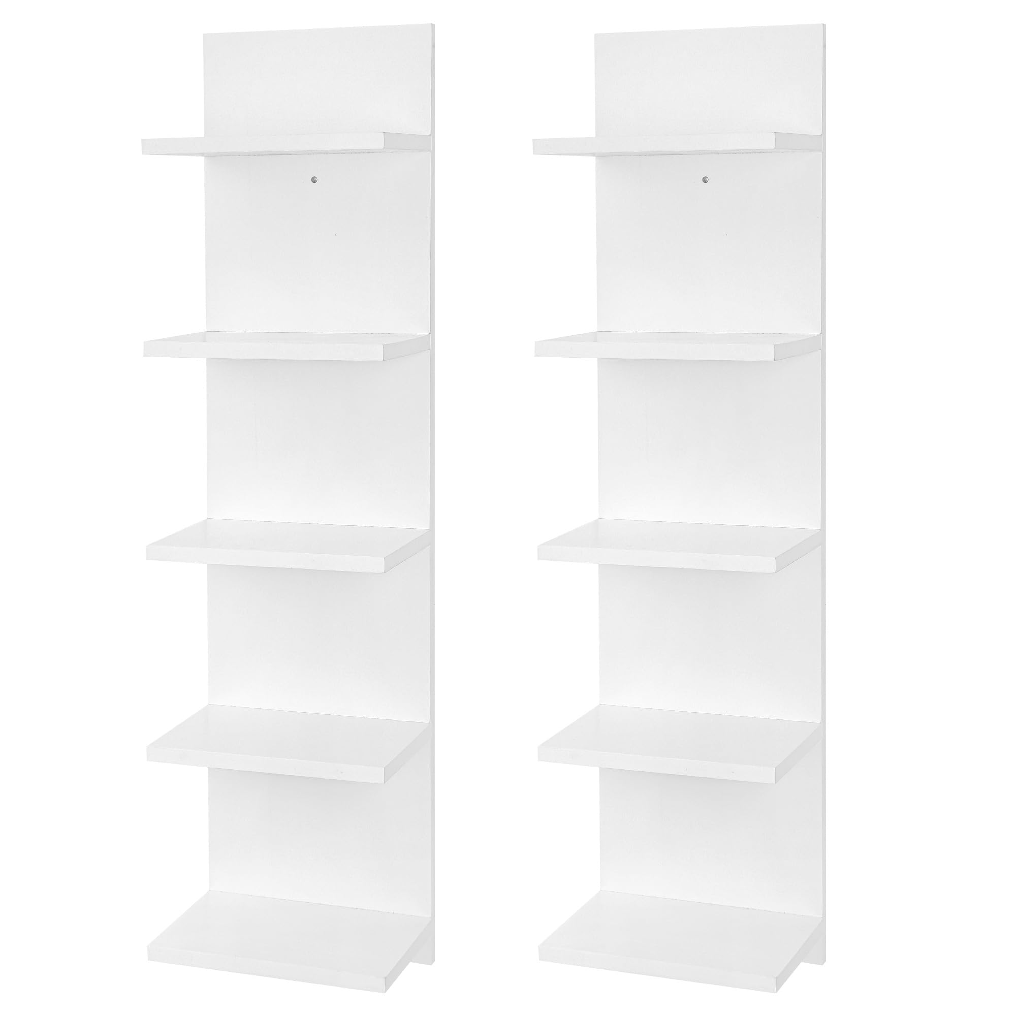 NIUBEST 5 Tier Wall Shelf Unit,Vertical Column Shelf Floating Storage Home Decor Organizer,Display Floating Shelf for Bedroom, Living Room,Vanity -2