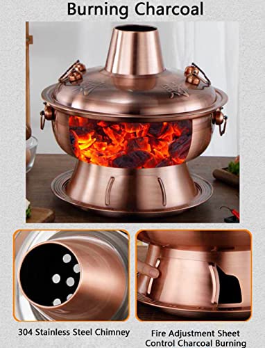 Olla caliente china de cobre 32 cm miniatura 5