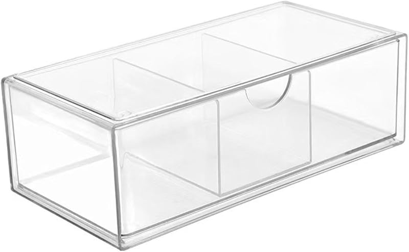 Organizador de acessórios de cabelo PINGANBUSU em acrílico transparente com 3 compartimentos