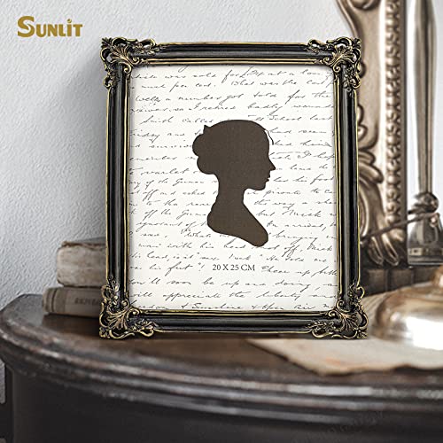 Sunlit Vintage Picture Frame 8X10 Inch, Luxury Antique Photo Frames With Glass Front, Photo Display, Tabletop Wall Hanging, Gift Ideas, Black And Gold #TOP4