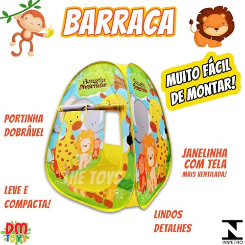 Kit Barraca infantil Floresta Divertida Safari + 50 Bolinhas