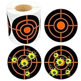 250 Pcs Shooting Target Stickers, 3' Splatter Targets, Circular Self Adhesive Splatter Targets, Yellow Instantly Visible, Suitable for Pellet Gun, Rifle, Airsoft Shooting Practice