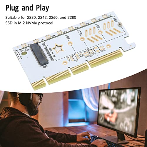 VBESTLIFE PCIe to NVMe Adapter Card, 64Gbps PCIe 4.0 X16 NVMe SSD to PCIe Card for 2230, 2242, 2260 - Image 3