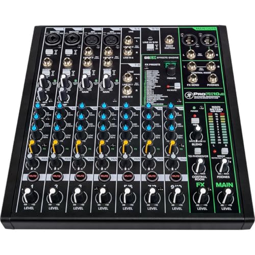 Image of Mackie ProFX10v3 10-Channel Professional Analog Mixer with USB, Onyx Mic Preamps and GigFX Effects Engine