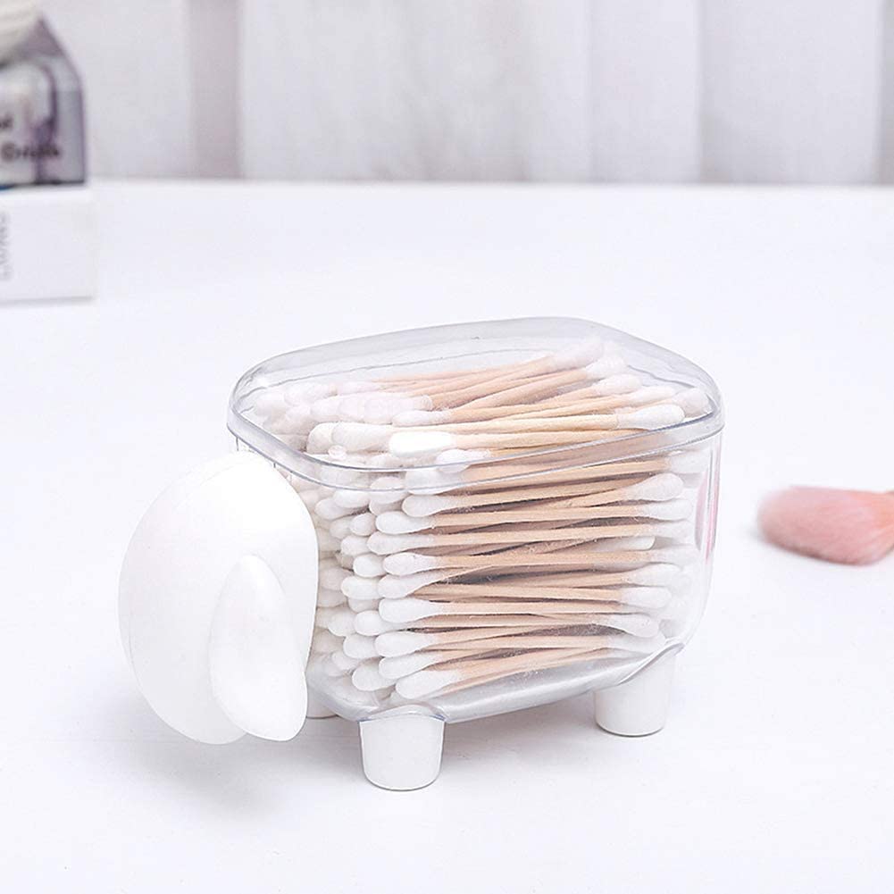 Lezoir Cosmetic Cotton Storage Box, Sheep Shaped Cotton Swab Holder Dust-Proof Toothpick Box organizer ( Random colour 1-peice )-picture-19