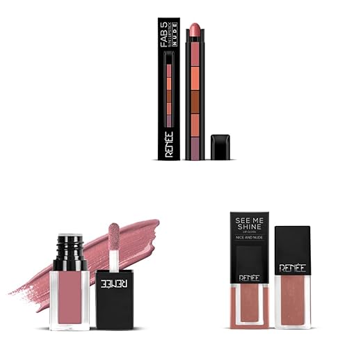 Buy RENEE Lipstick FAB5 Nude (Matte) & RENEE Liquid Lipstick 02. Castle