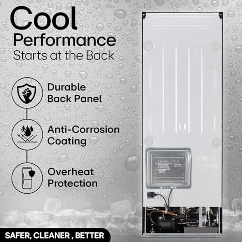 Image of LG 246 L 3 Star Smart Inverter Frost-Free Double Door Refrigerator (, GL-S262SESX, Ebony Sheen, Convertible)