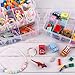 SGHUO 3-Tier Stackable Storage Container Box with Dividers-30 Compartments, Bead Organizers for Art Craft Storage, Washi Tape, Kids Toys, Jewelry, Beauty & Sewing Supplies