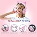 immagine 4Somic G951 Cuffia da gioco Rosa per PS4 PC, 7.1 Cuffie con orecchio Cat staccabile Virtual Surround Sound con LED, Microfono per Ragazze (Jack USB)