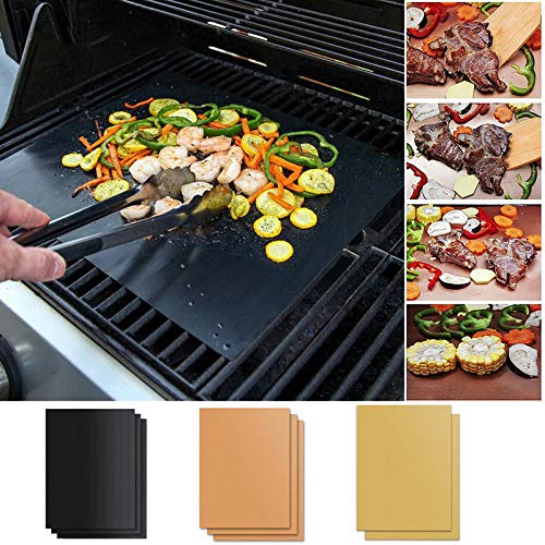Tappetino Antiaderente Per Barbecue – 40x33 Cm – Riutilizzabile, Resistente Al Calore, Facile Da Pulire – 3 Pezzi - 5