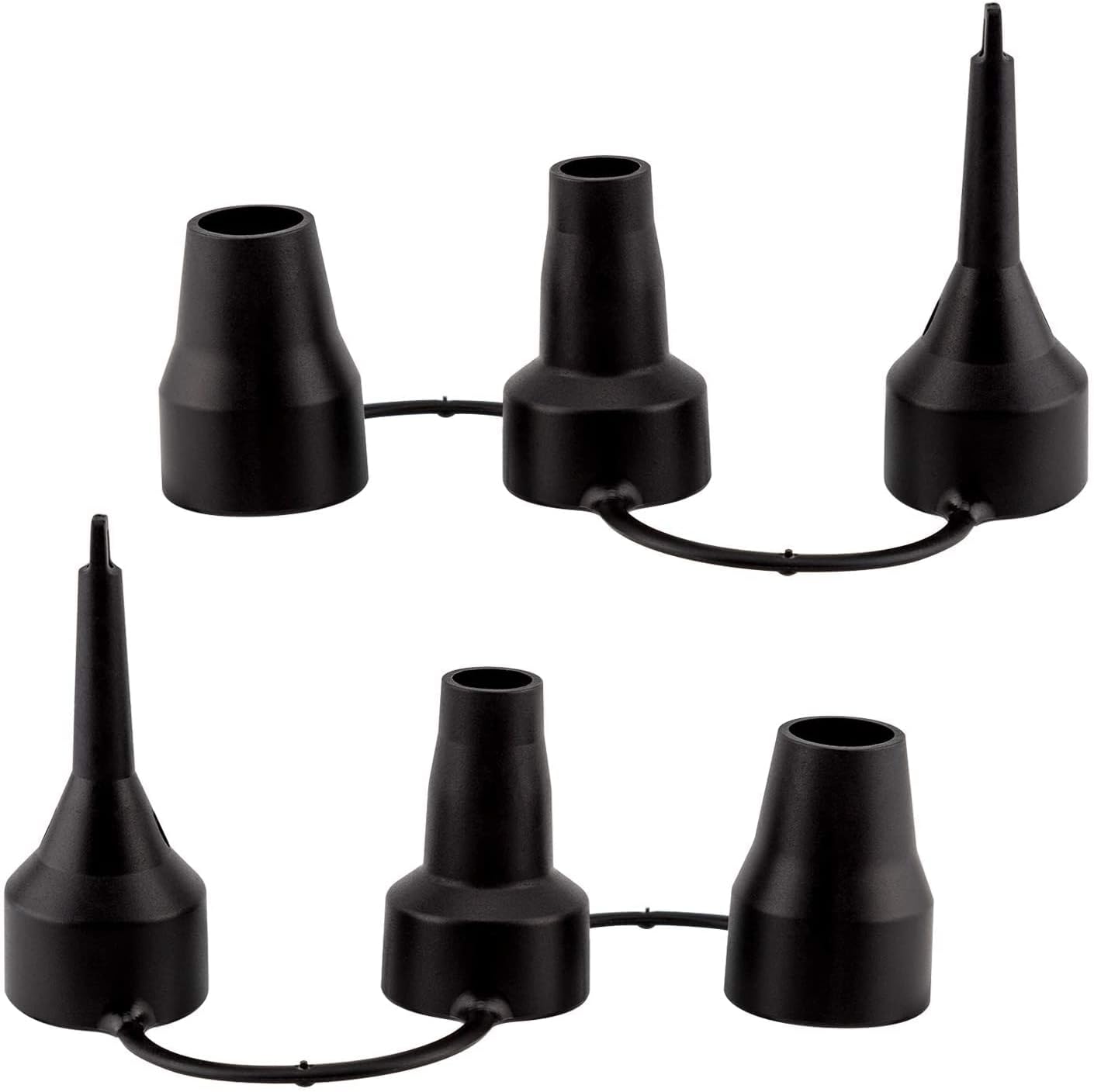 AIEX 2 Pack 1.3Inch Inner Diameter Replacement Nozzles Air Pump Nozzles 3 Sizes Adapter Plastic Nozzle for Inflatable Pool Sofa Air Bed Air Mattress (0.25Inch, 0.68Inch, 0.87Inch Inner Diameter)