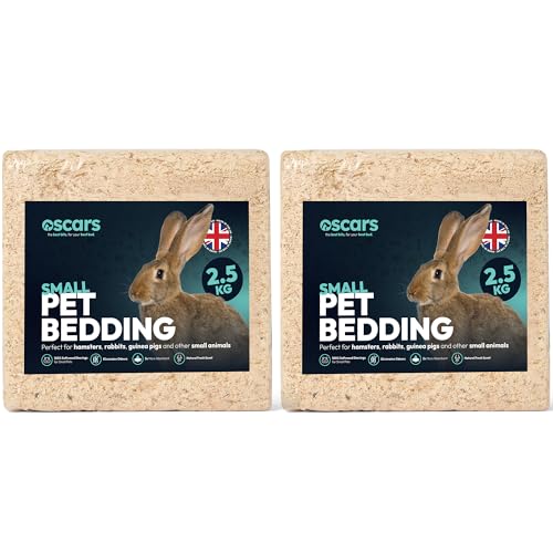 Oscars 5kg Wood Shavings Natural Small Pet Bedding - for Hamster Cage Guinea Pig Cage Rabbit Hutch - Soft Biodegradable Hamster Bedding Odour Control Eco Friendly Substrate