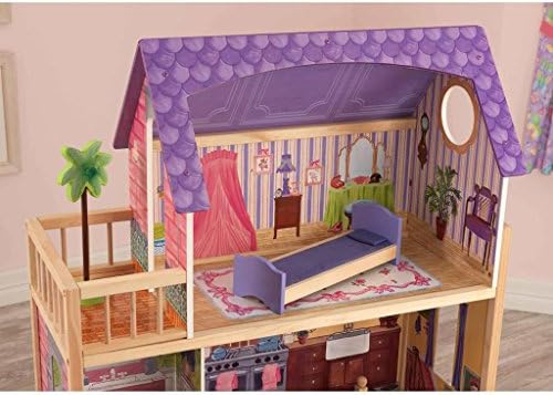 KidKraft 65092 Dollhouse Kayla Wooden House with Furniture and Accessories Included, 3 Storey Play Set for 30 cm/12 Inch Dolls, Multi - Amazon Exclusive