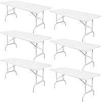 Vista 8 de Paquete de 6 manteles rectangulares de elastano para mesas rectangulares de 6 pies, manteles rectangulares lavables con borde elástico