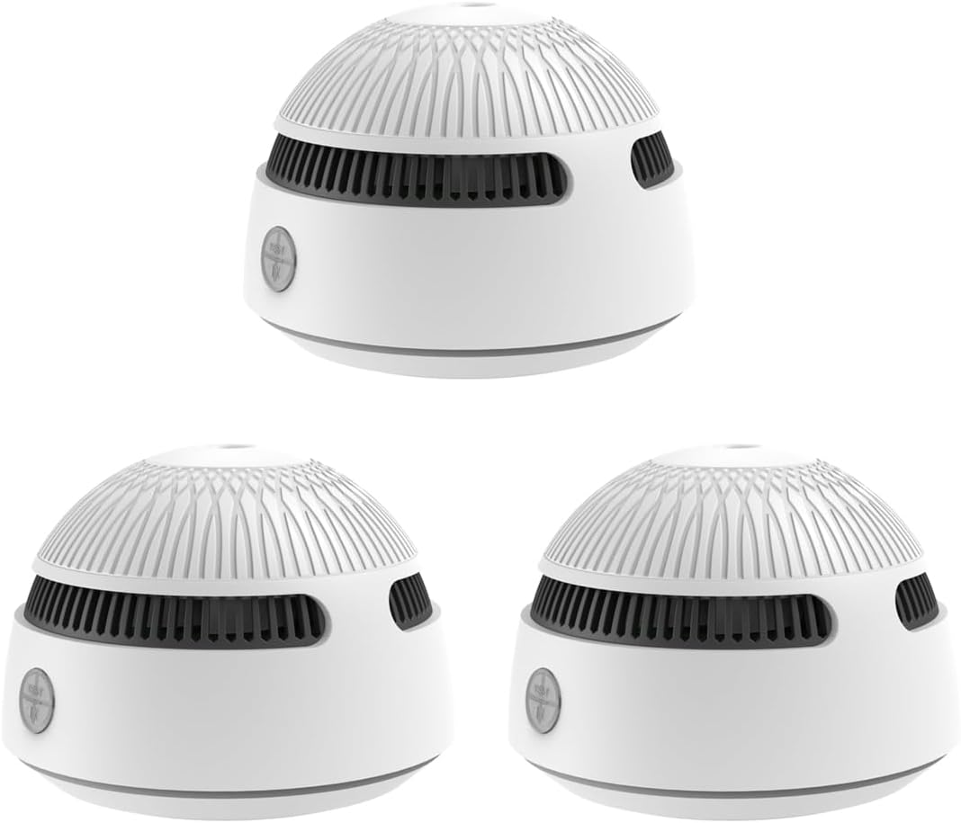 Smoke Detector 3 Pack, Battery Powered Photoelectric Smoke Alarm with 10 Year Battery, 85dB Fire Alarm, UL 217 Certified Fire Detectors for Home