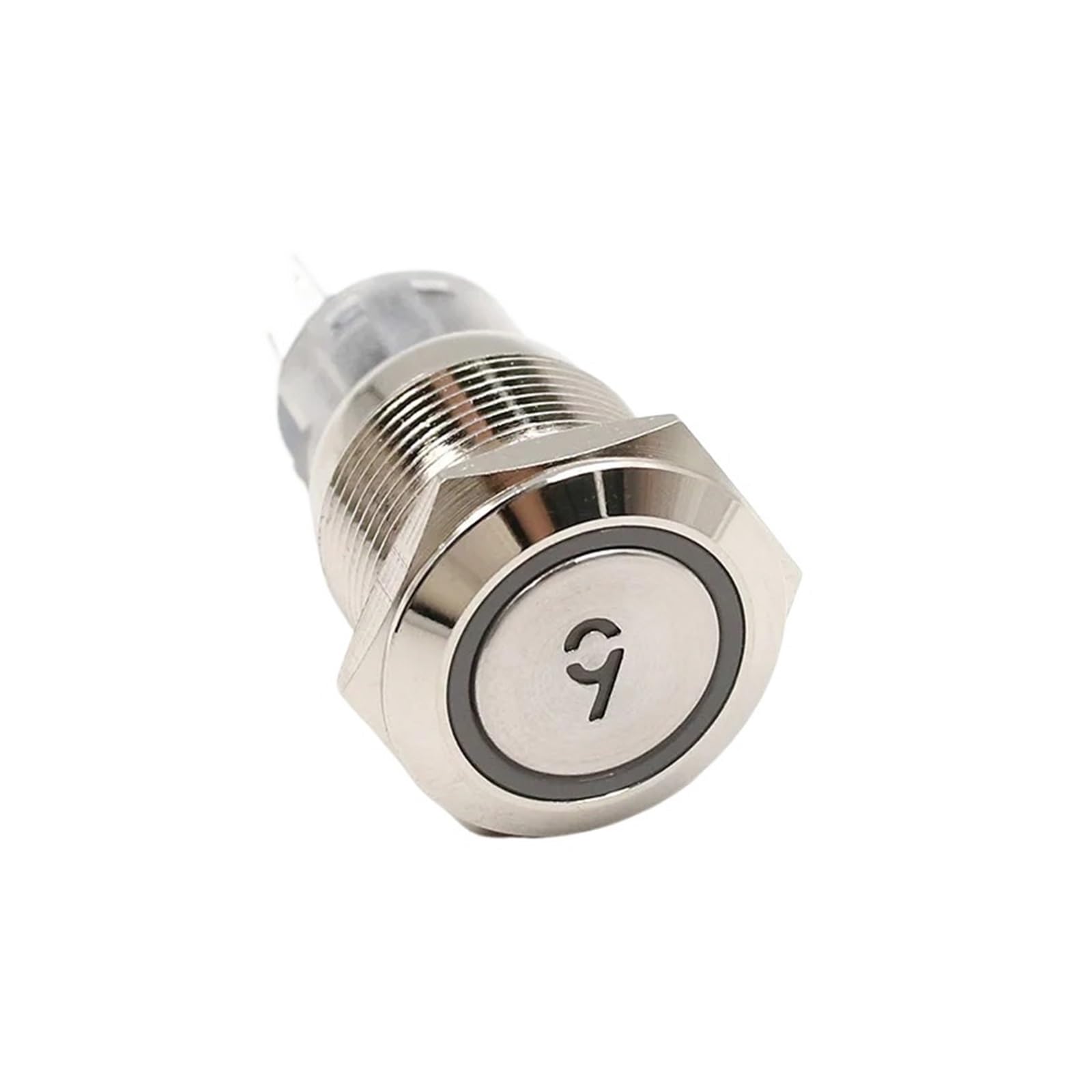 Bouton-poussoir métallique étanche 19mm avec chiffre LED bleu 24V pour ascenseur