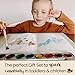 Honeysticks Non-Toxic Watercolor Paint Set for Kids and Toddlers - 8 Vibrant and Long Lasting Colors with Brush - Natural and Food Grade Ingredients - Child Safe Art Supplies - Great Gift Idea