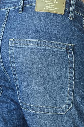 Image of RIG BONE Men's Relaxed Fit Cargo Jeans with Functional Pockets Comfortable High Rise Design Durable Denim Mid Wash Ideal for Casual Wear Travel Outdoor and Urban Adventures